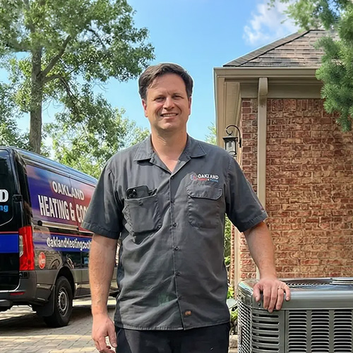 John Serrano, owner and operator of Oakland Heating And Cooling.